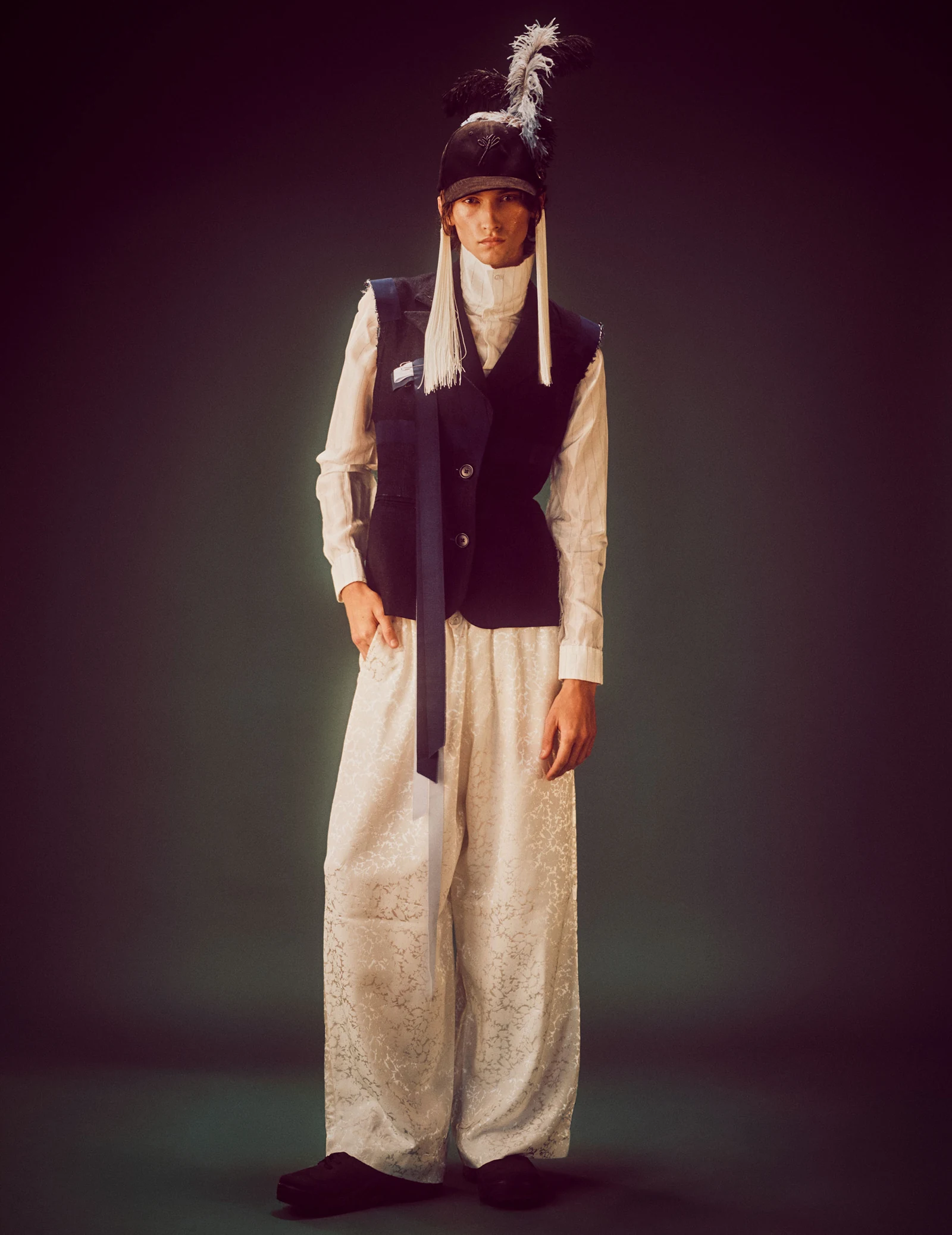 Kesten Taylor wearing Maurice Jamin for Visual Tales, FW25.